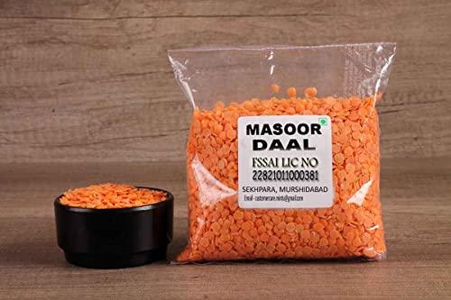 DAAL DAAL Murshidabad Deshi Pure Masoor Dal/Red Lentils - 05Kg / (01Kg Each Packet of 05 Pc)