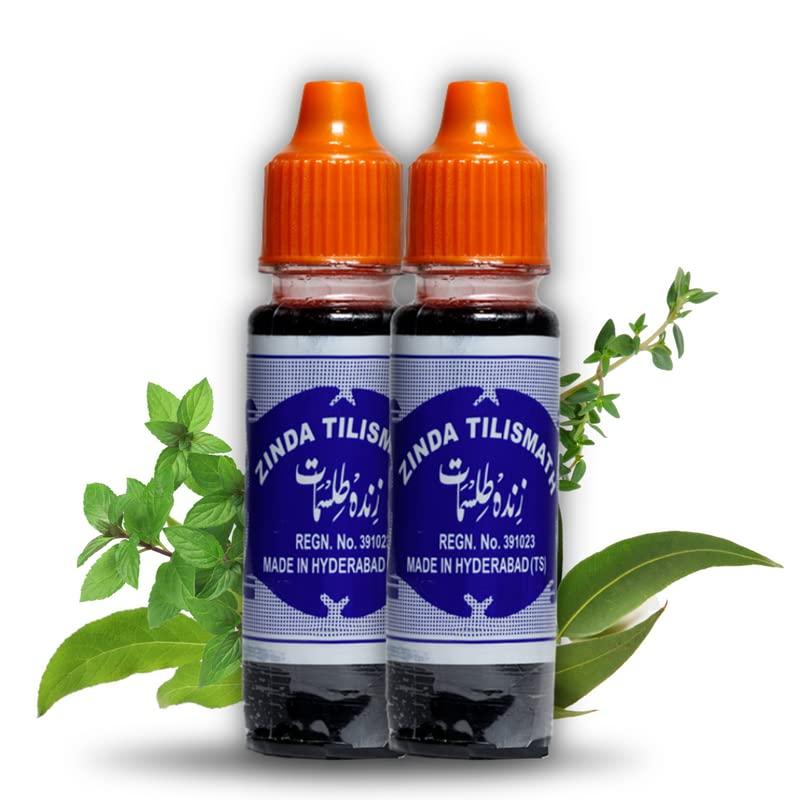 Zinda Tilismath Zinda Tilismath 15ml (Pack Of 2) Ayurvedic Herbal Remedy For Common Ailments & Immunity Booster, Nose Block Relief, Cough Relief or Stomach Pain Relief- Trusted Home Remedy for Internal & External Use