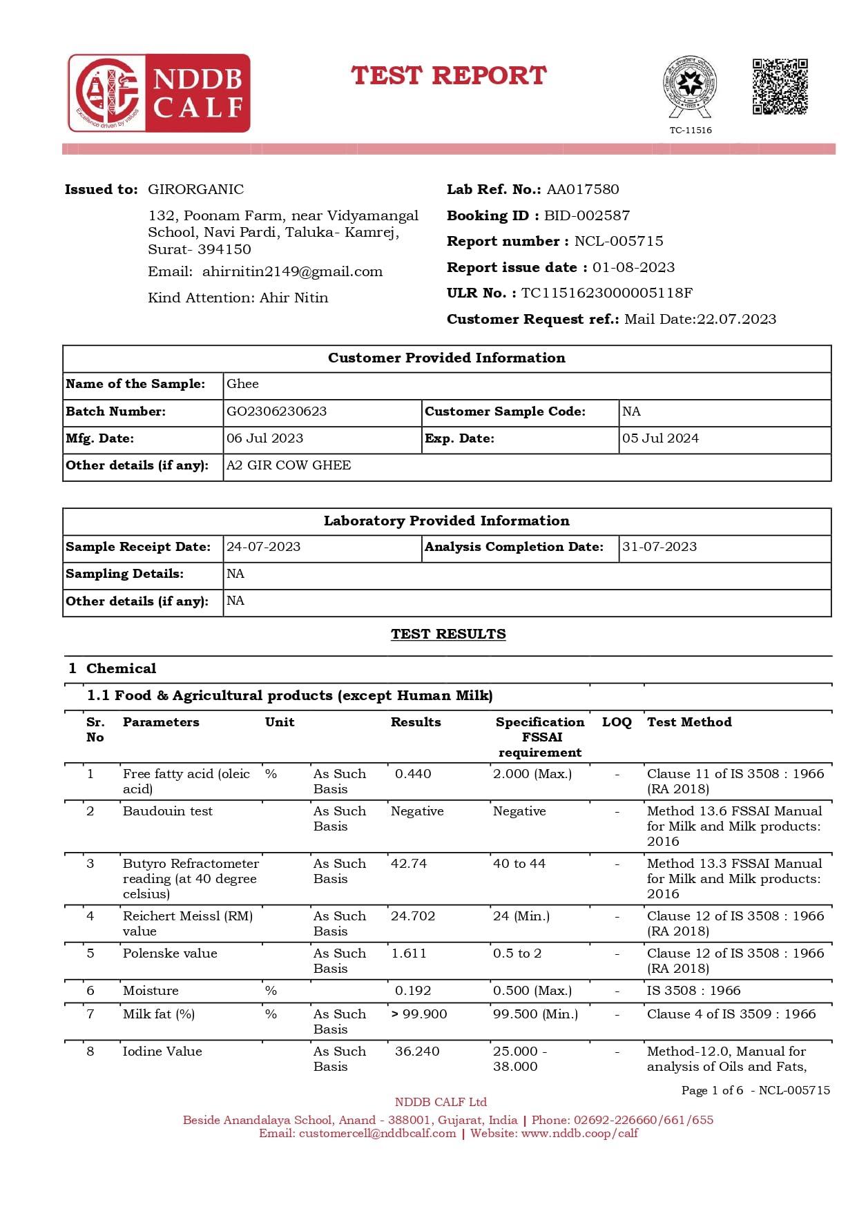 GirOrganic GirOrganic A2 Pure Ghee - 250 millilitre Glass Bottle | 100% Gir Cow Ghee | Vedic Bilona Method | Grassfed, Cultured, Premium & Traditional Ghee | Immunity Booster
