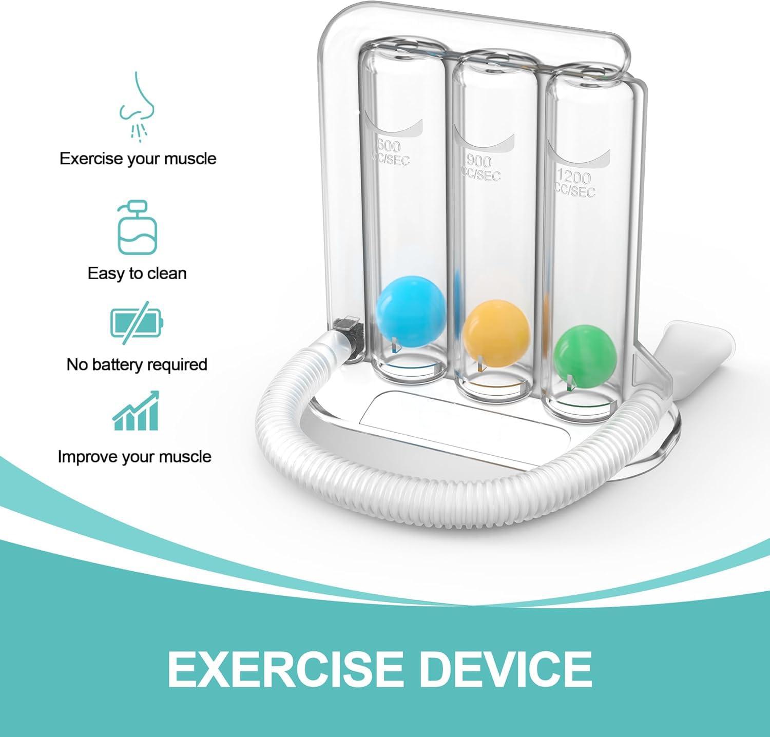 MCP MCP 3 Ball Spirometer | Lung Exerciser | Respiratory Exerciser | Breathing Exercise | Respirometer | Breath Measurement System | Deep Breathing Lung Exerciser | Washable, Hygienic & Detachable- Pack Of 1 ( White )