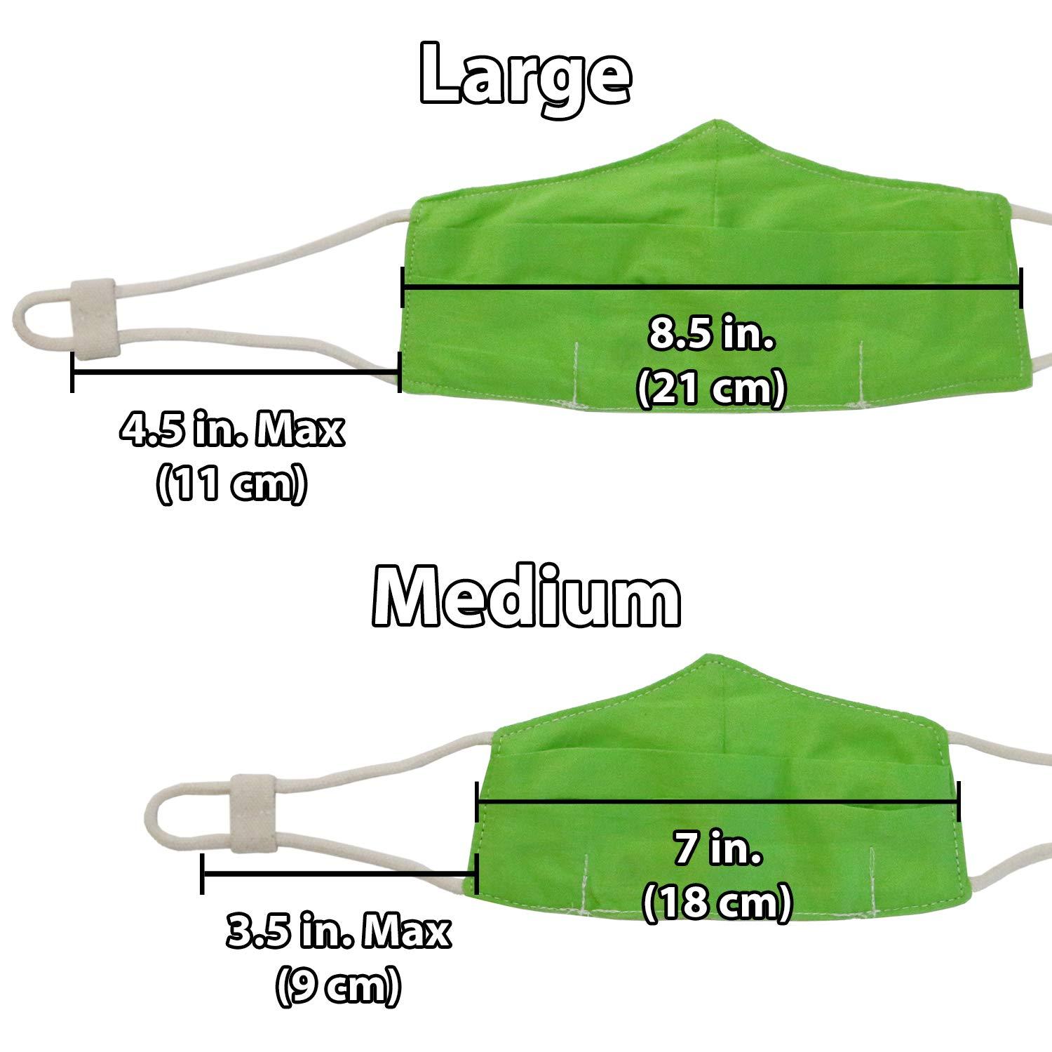 Simple Ecology Simple Ecology Cloth Reusable Washable Face Mask; GOTS Certified Organic Cotton, Set of 3 Large Pink Masks