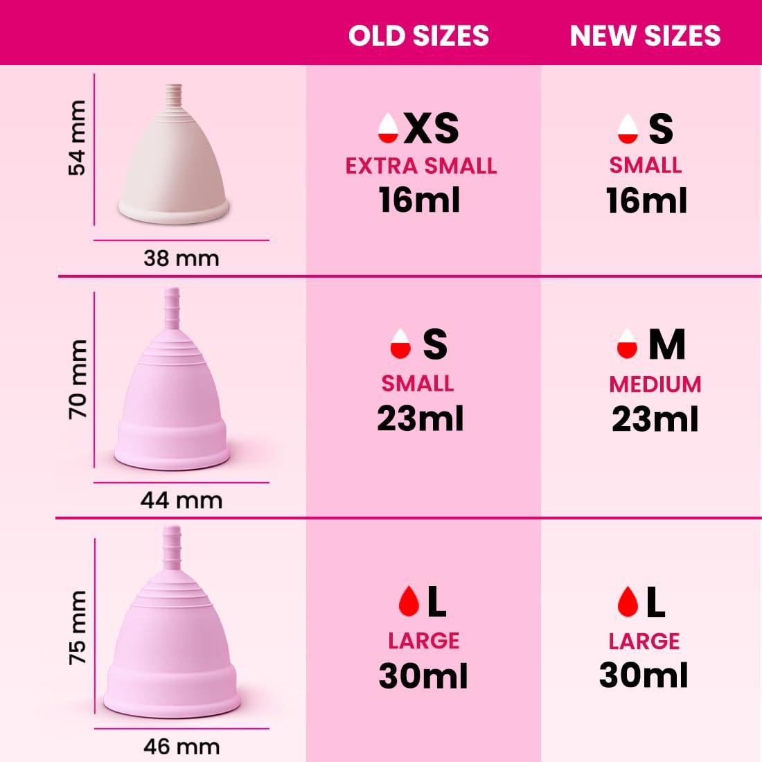 Everteen everteen Medium Menstrual Cup for Periods | Odor-Free, Rash-Free, No Leakage | 12-Hour Protection | Reusable For Up To 10 Years | Medical-Grade Silicone | Free Pouch | Sanitary Cup for Feminine Hygiene - 1 Pack