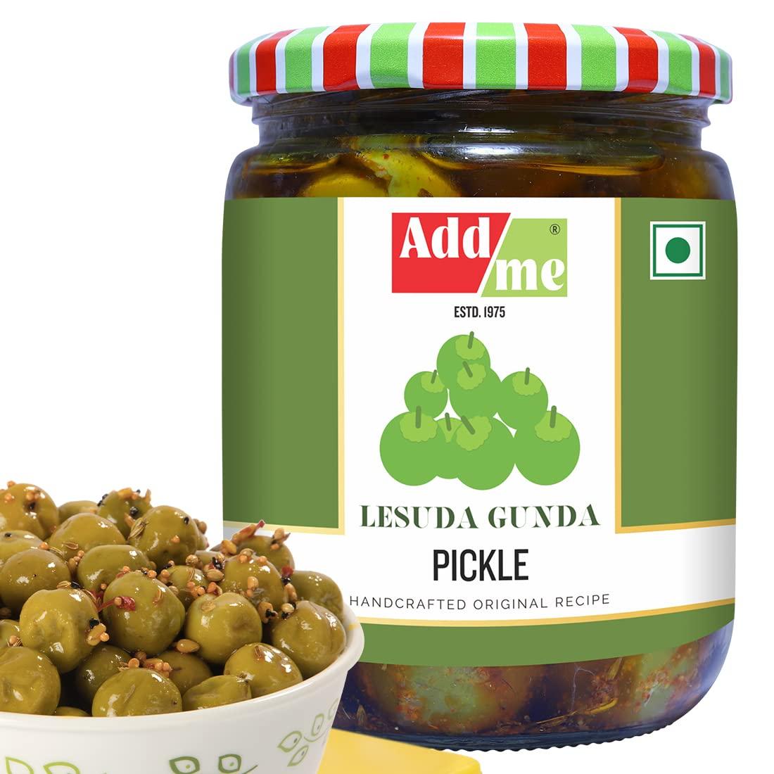 Add me Add me Rajasthani Homemade Lasode Gunda ka Achar 500gm Rajasthani lasoda Fruit Pickle Glass Pack