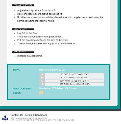 Oppo Medical Oppo Medical Inc Hernia Truss Double-Sided, Xl, White