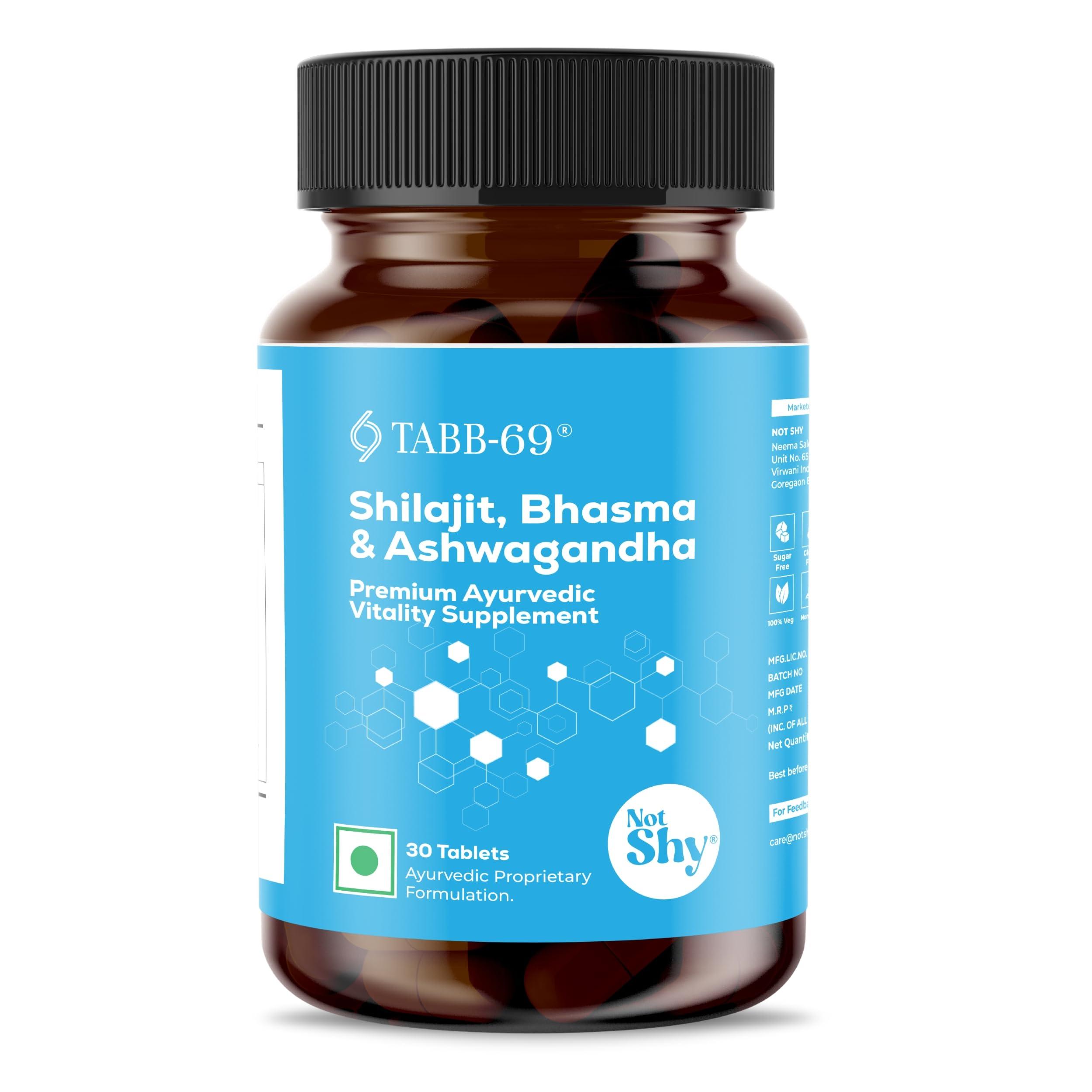 TABB-69 TABB-69 Notshy | Ayurvedic Supplement With Ashwagandha, Kaunch Beej Safed Musli Extracts, | 1 Bottle Of (30 Tablets)