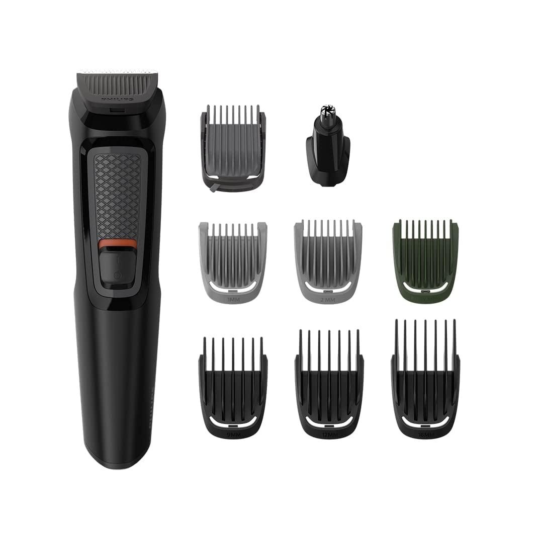 PHILIPS PHILIPS Multi Grooming Hair Trimmer Kit For Men Mg3710/65, 9-In-1 (New Model), Face, Head And Body, 60 Mins Run Time & Oneblade Replaceable Blade Pack Including 2 Replaceable Blades, Qp220/51 (Lime)