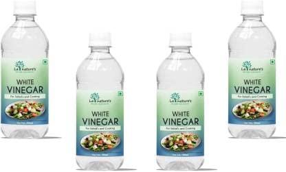 LA NATURE'S WE CARE YOUR HEALTH LA NATURE\'S WE CARE YOUR HEALTH Distilled White Vinegar Versatile Cooking Aid Natural Cleaner Best For Salad Dressing&Cooking Helps In Digestion Boost Immunity With 5% Acidity Pack Of 500 Ml X 4