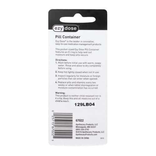 EZY DOSE Nitro Fresh Pill Case, Nickel-plated Brass