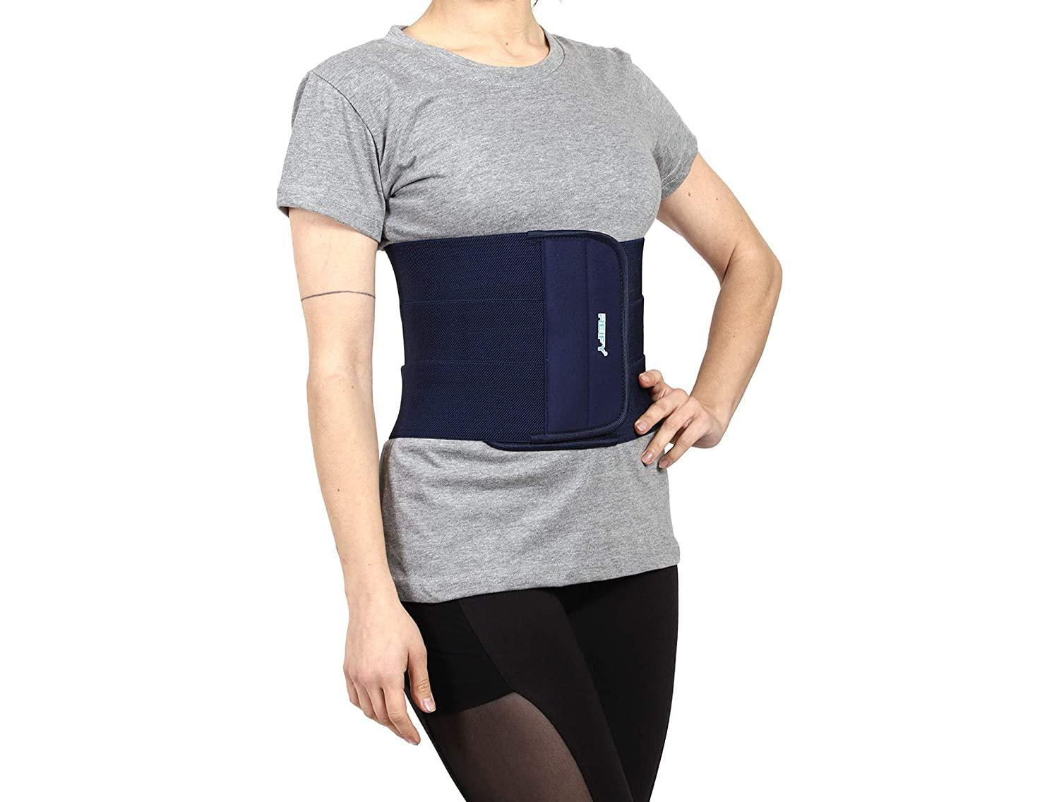 Reify Reify Abdominal Belt after delivery Tummy Reify Abdominal Belt after delivery Tummy Reduction Trimmer Belly Slimming Binder for Women post pregnancy care (Blue, M (30-34))