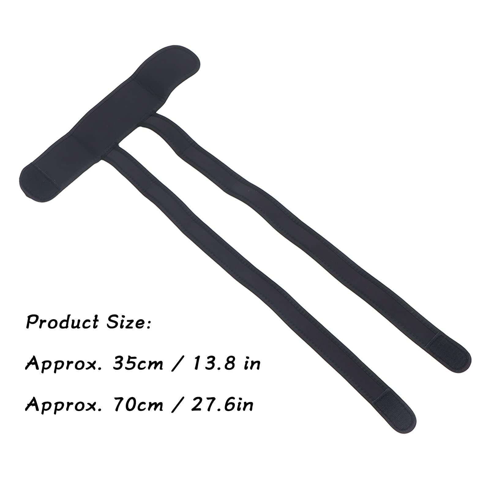 Luroze Wheelchair Safety Foot Strap 35x70cm Hand Washable Wheelchair Foot Strap Black Color Fixed Outdoors