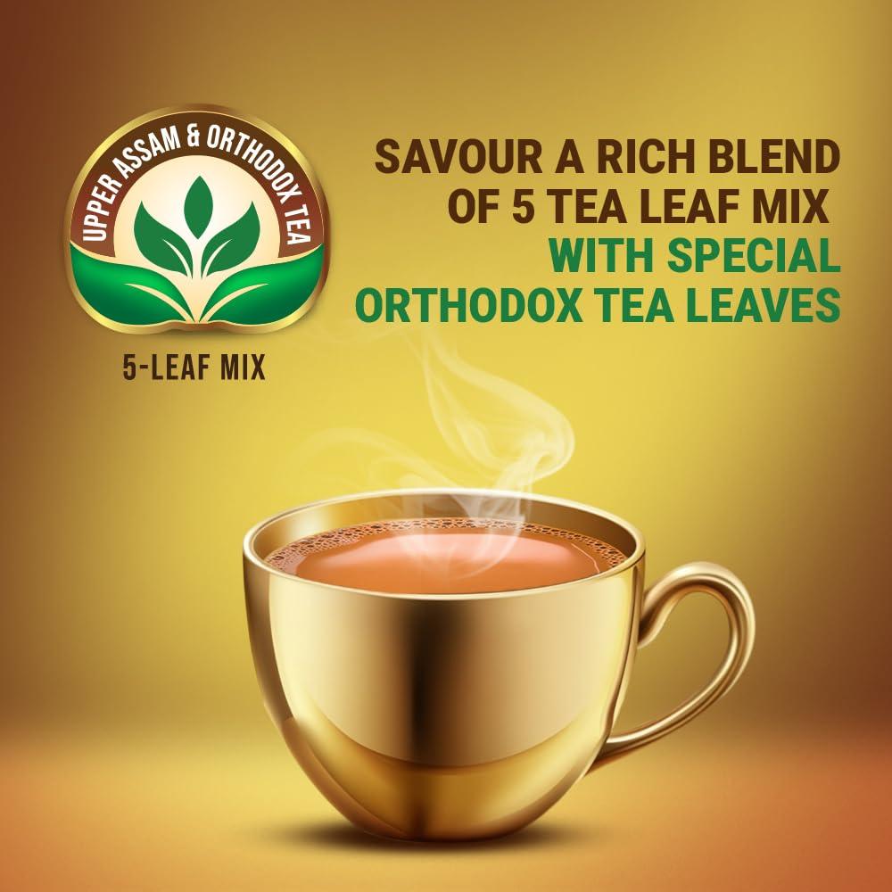 VIKRAM VIKRAM Gold Special Mix Tea | Blended With 5 Unique Types Of Leaves From Upper Assam And Enriched With Orthodox Tea Leaves | Rich & Aromatic Chai | Balck Tea - 500 Gram