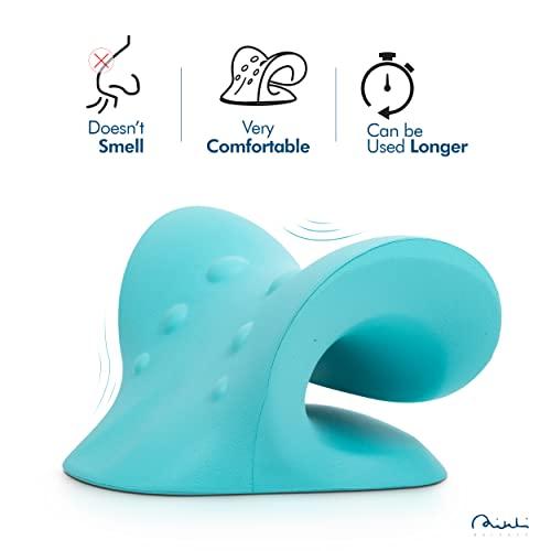 RIKLI BALANCE RIKLI BALANCE Neck Curve Corrector; Cervical Neck Traction Pillow; Neck Recliner Cervical Stretcher for Stiffness; 2-Mode Soft Neck Bump Corrector Device; Neck Pillow for Back Pain Relief