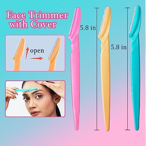 YHmall 12 Pcs Eyebrow Razors Precision Sharpness for Trimming and Shaping Eyebrows - Multipurpose Exfoliating Face Razor and Eyebrow Shaper