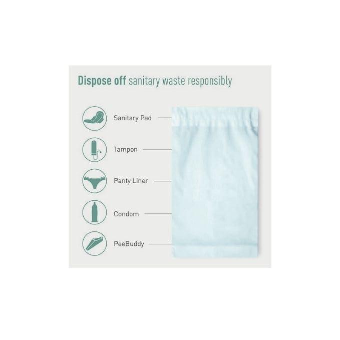 SHOPYSTAR SHOPYSTAR Sanitary Disposal Bags Leakproof Sanitary Disposal Bags Pad Disposable Bags for Discreet Disposal of Tampons, Condoms, Diaper, Sanitary Pads, Panty Liner & Personal Hygiene Waste (100)