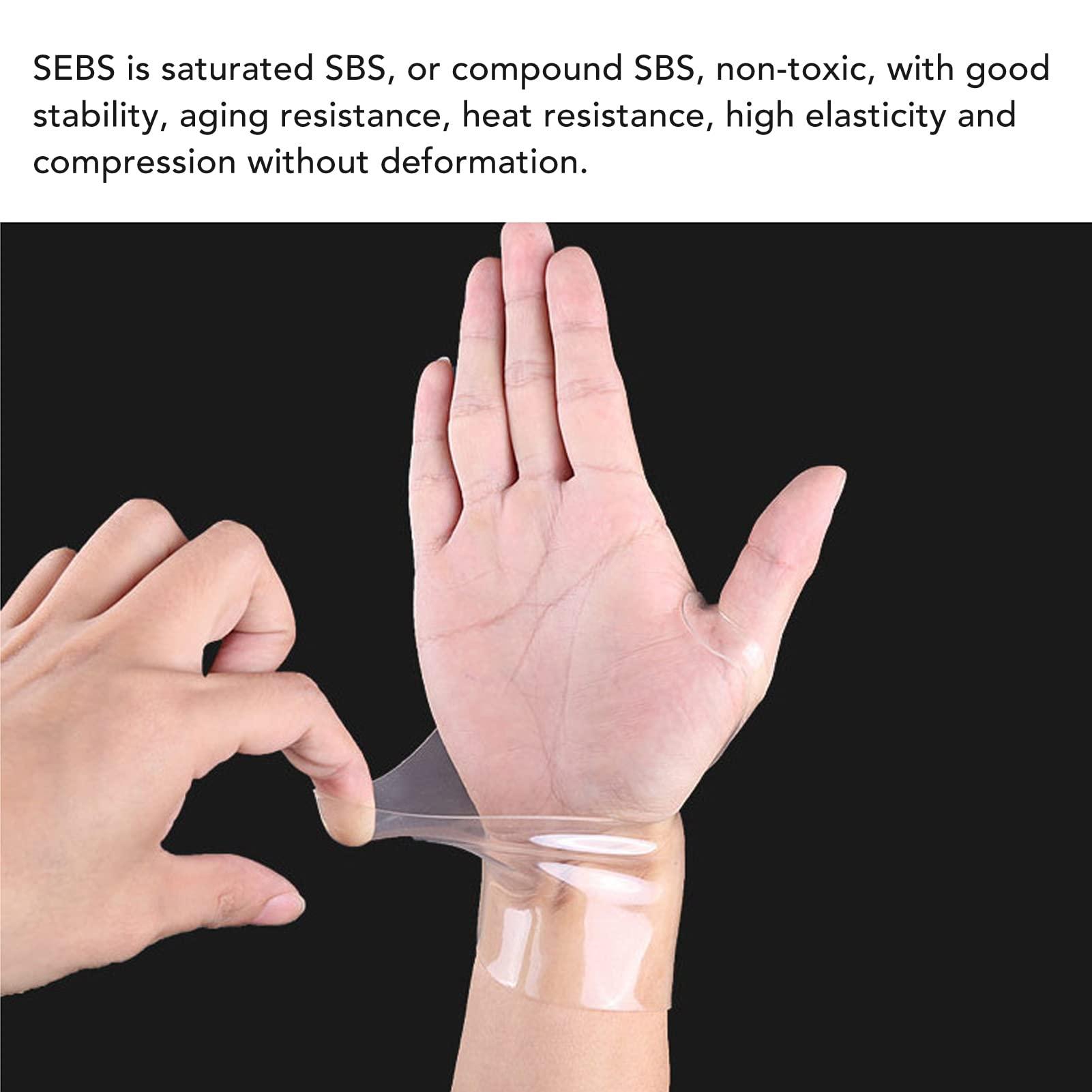 Folanda Gel Wrist Support Braces, Soft Unisex Wrist Hand Thumb Gloves, Waterproof Silicone Wrist Brace For Arthritis, Tenosynovitis, Swelling, Sprained Joint Pain and Inflammation