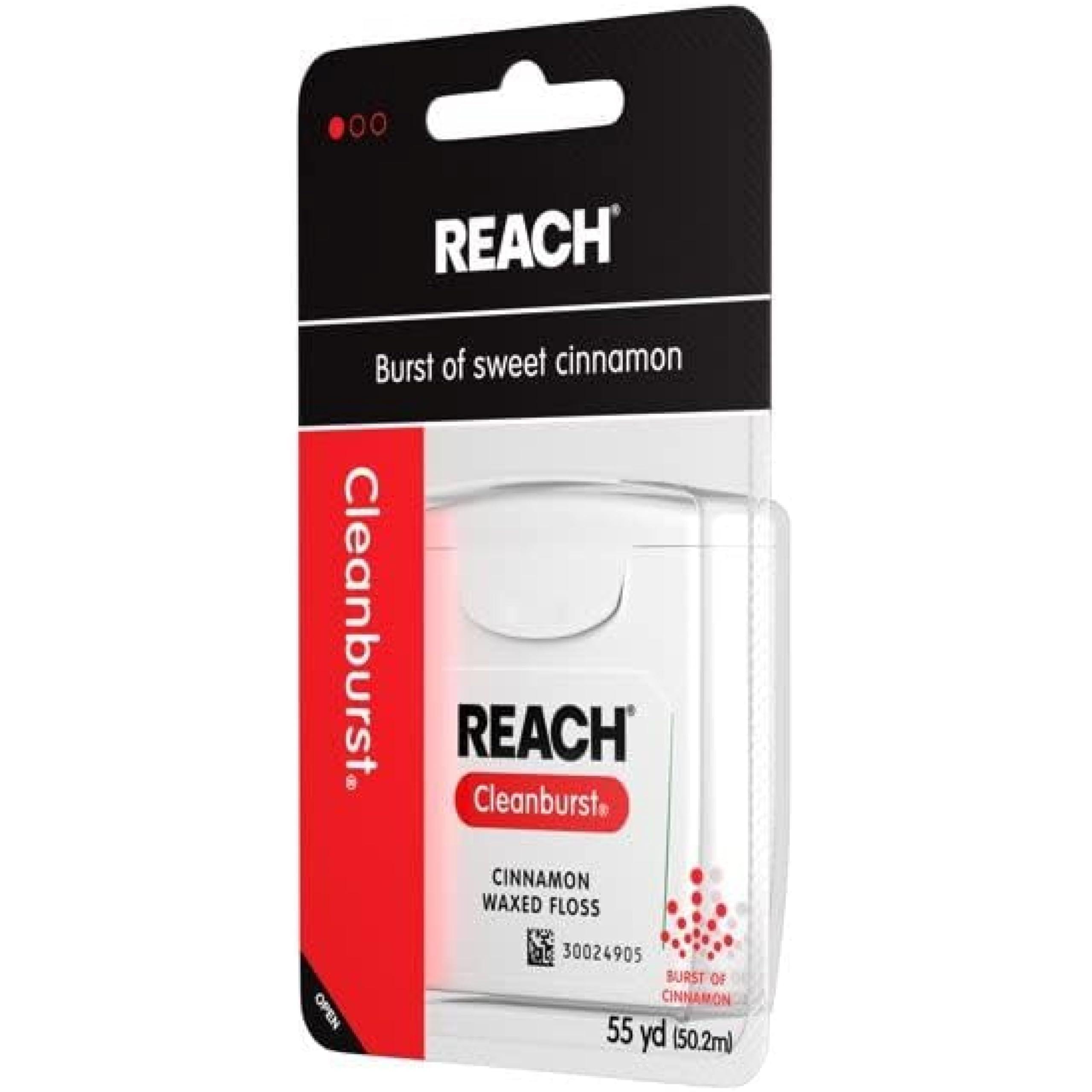 Reach REACH Cleanburst Waxed Floss Cinnamon 55 Yards (Pack of 5)