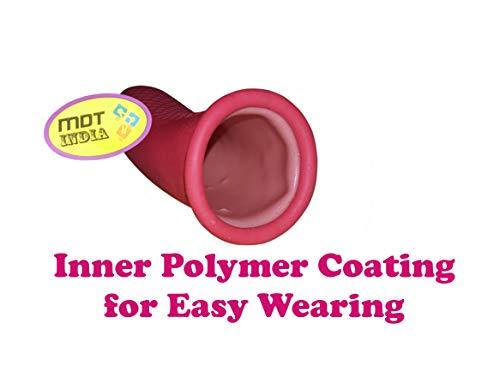 MDT India MDT India Reusable Rubber Latex Gripped Finger Caps Guard for Kitchen Cutting Vegetables (Red Green, Free Size) -Pack of 10