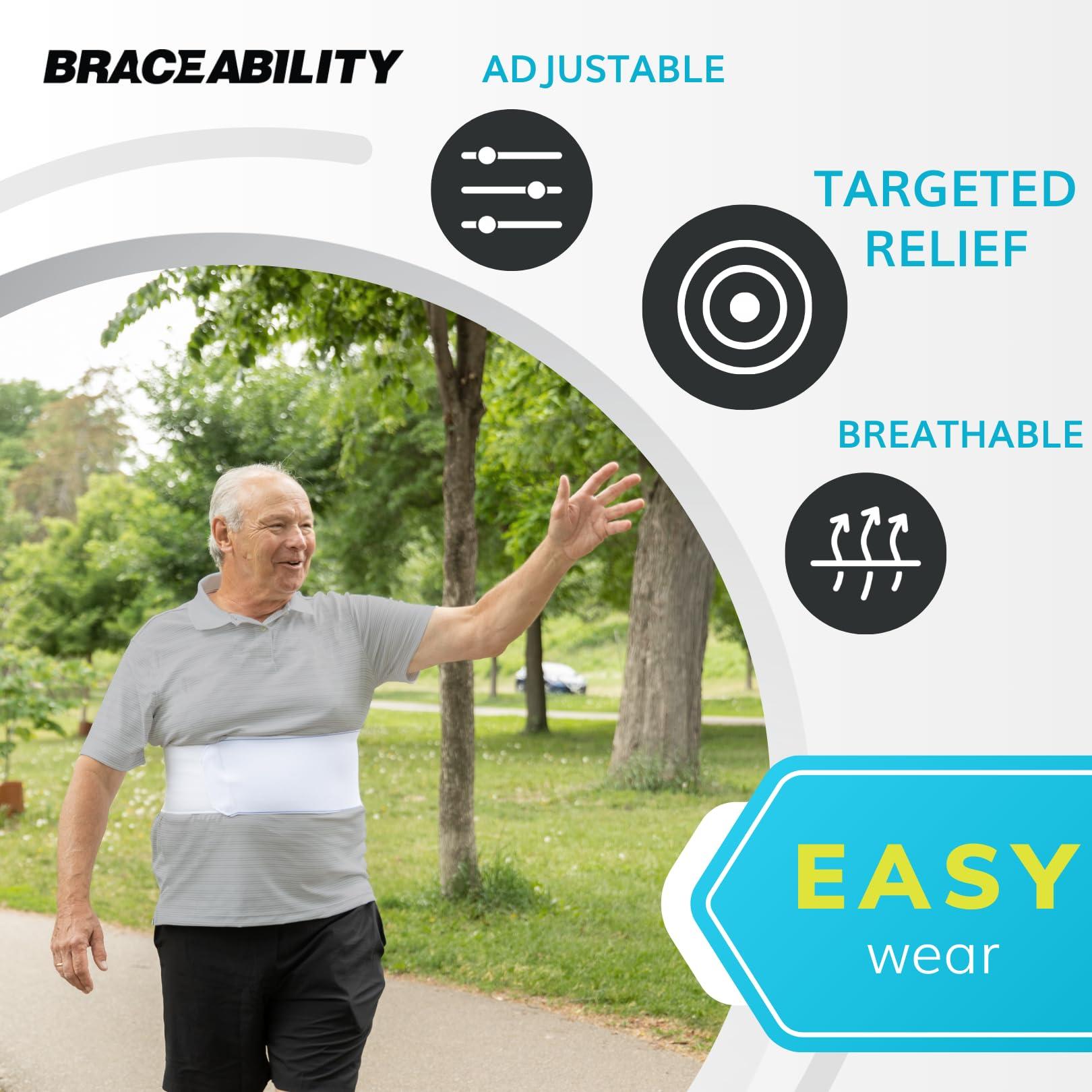BraceAbility Universal Male : BraceAbility Rib Injury Wrap for Sore Or Bruised Ribs-Male