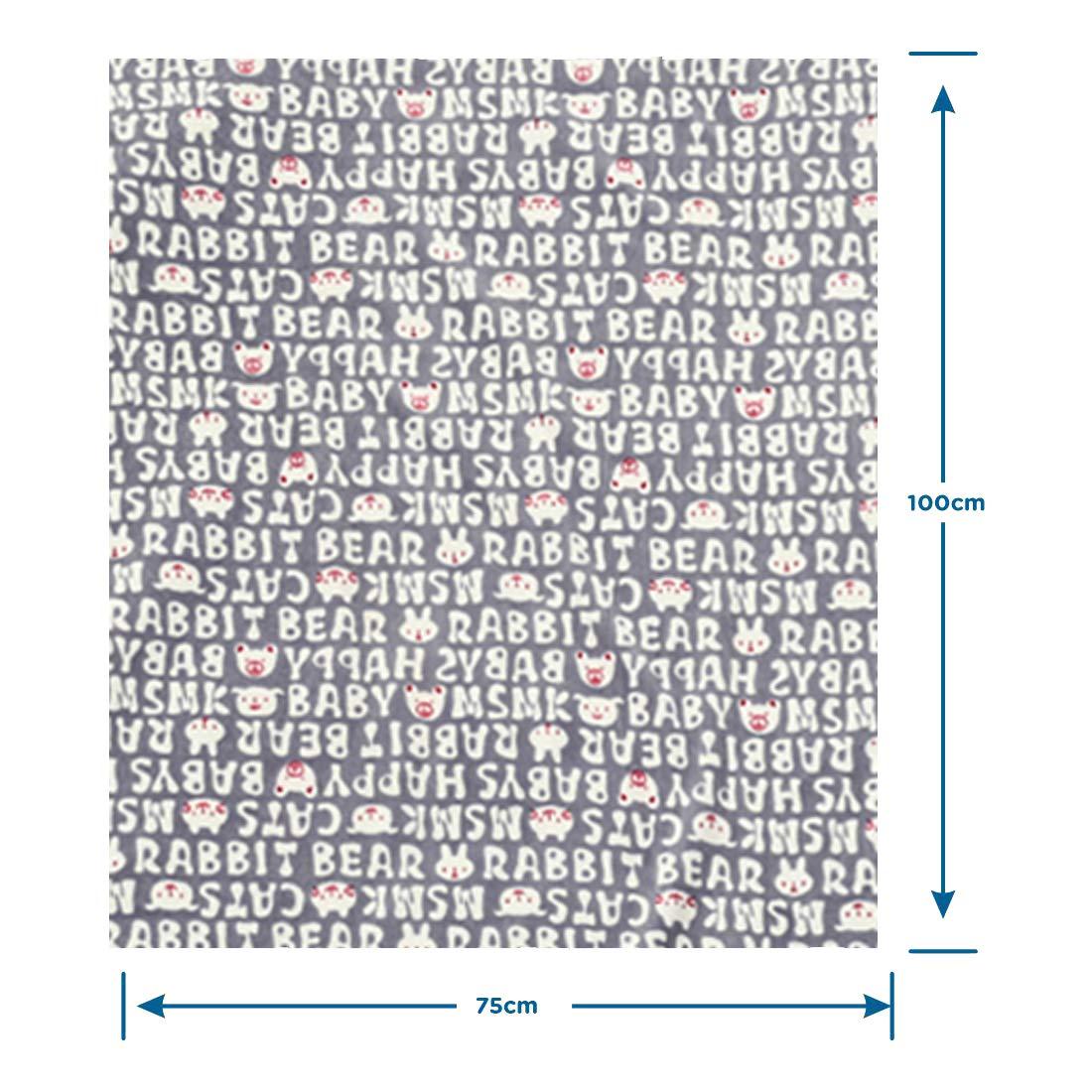 Mee Mee Mee Mee Ultra Soft Plush, Lightweight & Super Comfortable Baby Blankets, Swaddle for Infant & Toddler (Grey) 75X100 CM