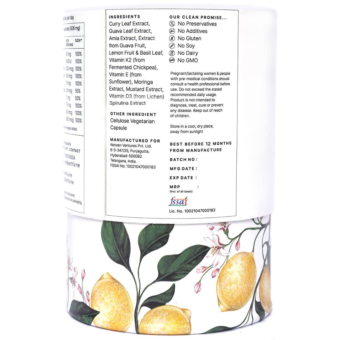 Earthful Earthful Multivitamin Combo pack for Women & Men - For Improved Immunity, Skin, Hair & Bone Health, 100% Natural, Herbs, 30 Day Pack Each Bottle (60 Capsules)