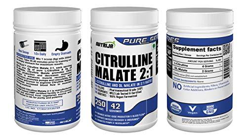 NutriJa NutriJa Citrulline Malate- 250 Grams (Blueberry Lemonade), Powder