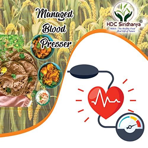 HDC Siridhanya Siridhanya Unpolised and organic millets Flour Combo Pack of 5, [Kodo, Foxtail, Browntop Barnyard, and Little Millet], Natural Farm Produce, High Fiber Millets Flour (750gm Each packed in jar)