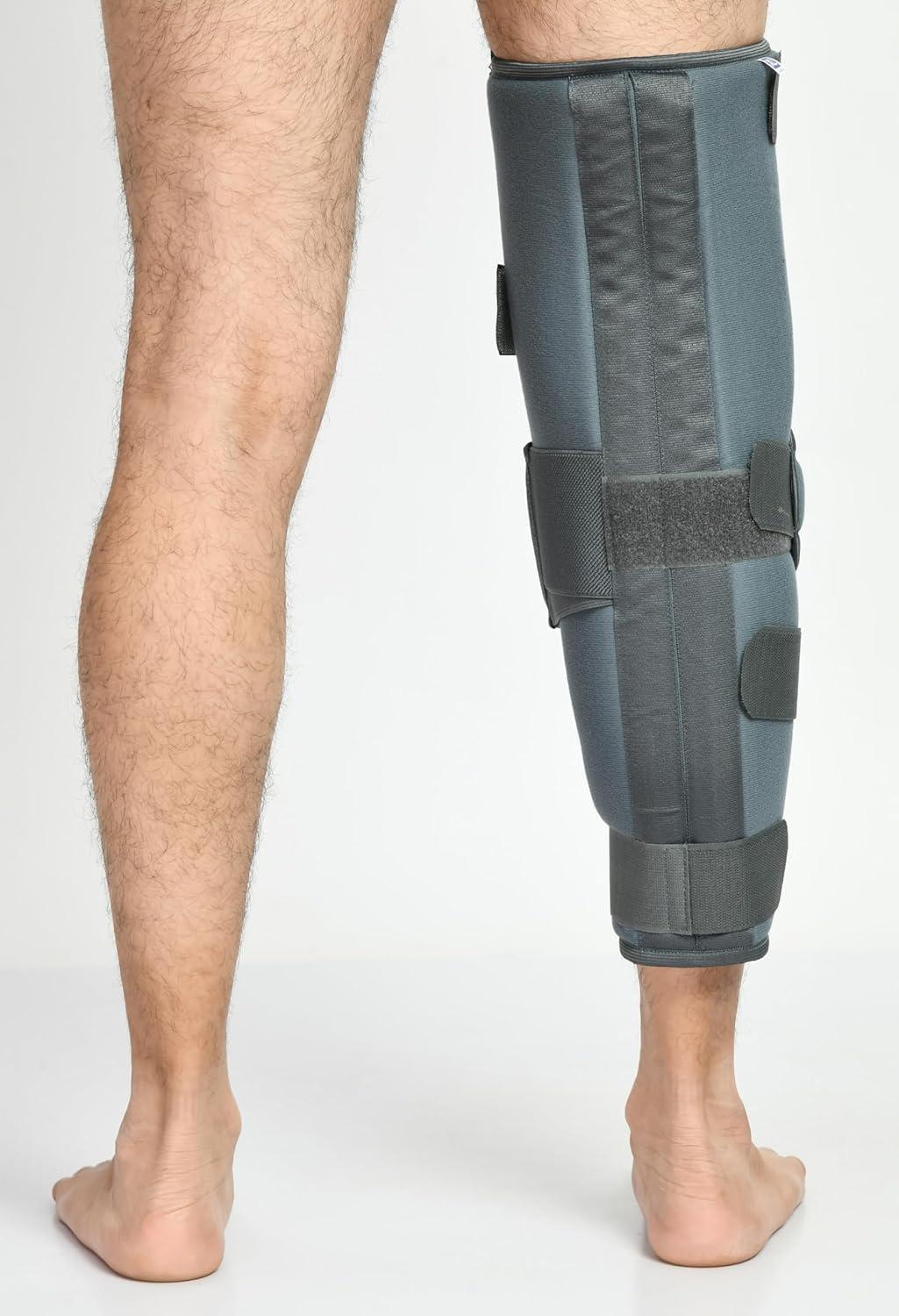 PRO HEALTHCARE PRO HEALTHCARE Knee Immobilizer Brace for Knee Support for Osteoarthritis of knee joint Pain Dislocation Injuries Ligament Tear Wraparound Knee Stabilizer Splint for Men & Women(19\" Long) (XL)