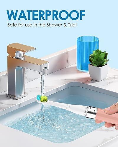 Voom Sonic Voom Sonic Go 1 Series Travel Electric Toothbrush | Battery Operated Sonic Toothbrush for Adults & Kids, Pink