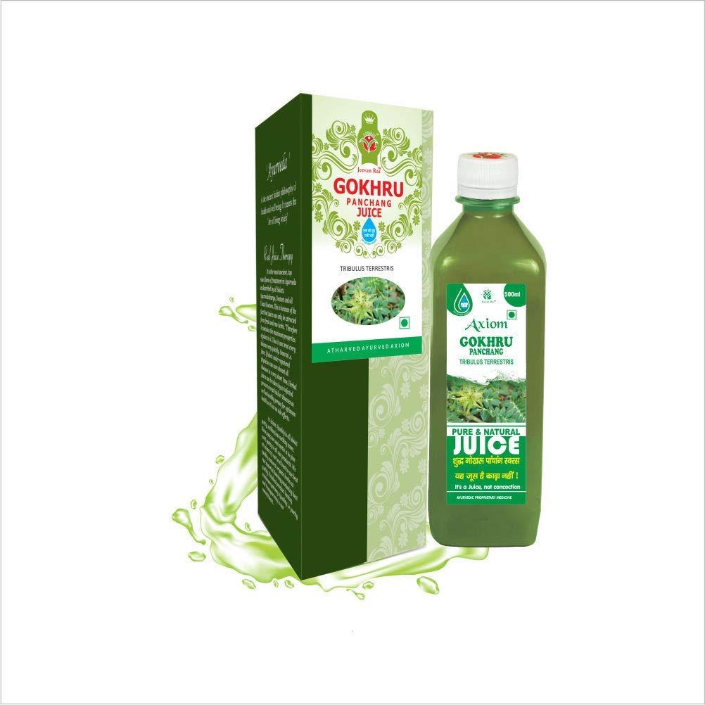 Axiom Axiom Gokhuru Juice 500ml | Immunity Booster | No Added Colour | No Added Flavour | WHO GMP GLP Certified Product