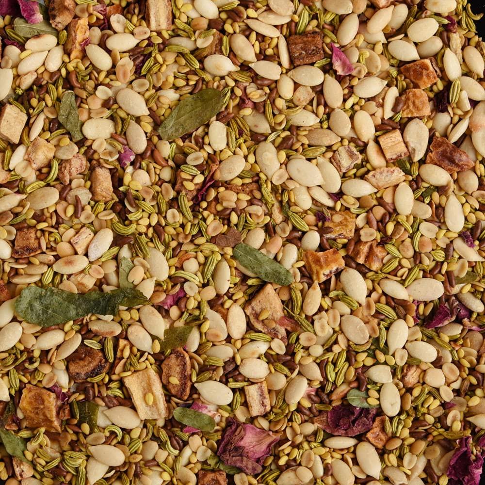 Lemor Lemor Rose Coco Melon Mixture (300 Gms, 2 Jars of 150 Gms Each) | Low Sugar & Low Salt Mukhwas | Healthy After Meal for Eating | Roasted Trail Mix Snacks