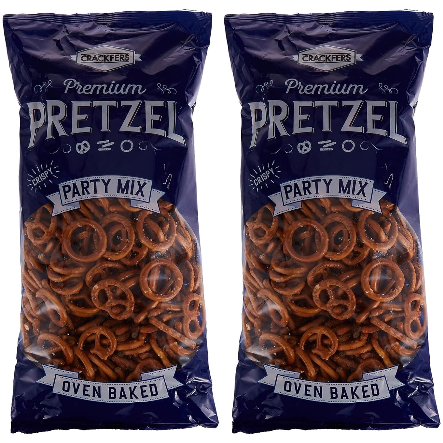 Generic Bifa Crackfers Crispy Pretzel Party Mix Oven Baked (Pack of 2), 350g (Imported)