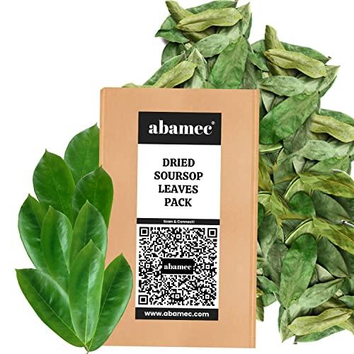 abamec Soursop Leaves, Graviola Soursop Dried Natural Leaves, 100% Natural and Handpicked Freshly Dried Soursop (Guanabana) Leaves (100 Leaves)