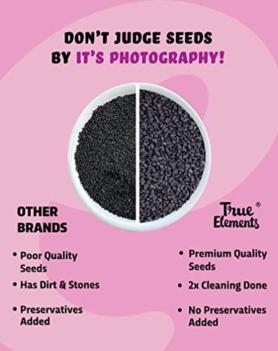 True Elements True Elements Kalonji Seeds 250gm - Premium Nigella Seeds | Seeds for Hair Growth | 100% Natural | Indian Superfood | Add flavour to curries|