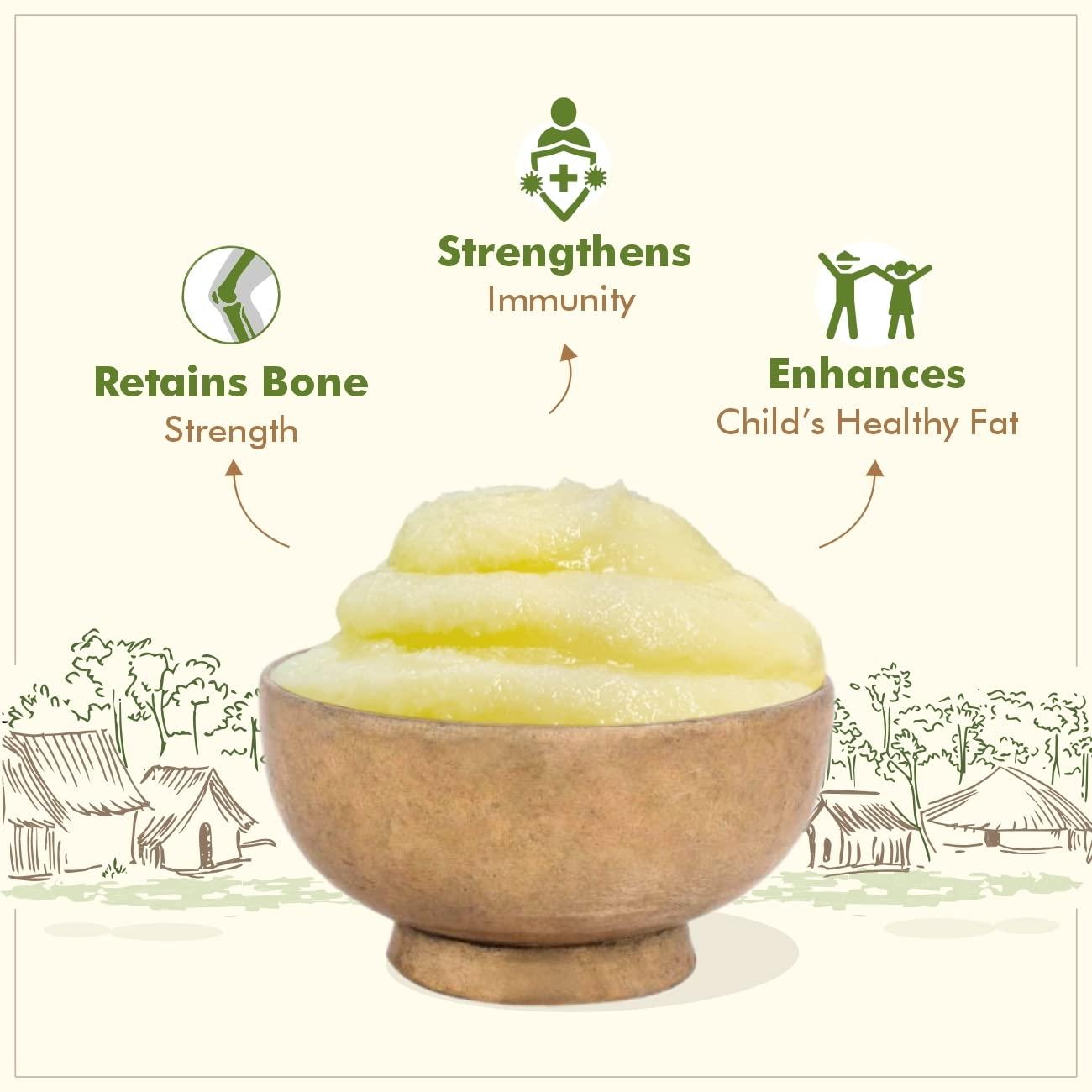 JIVIKA NATURALS JIVIKA NATURALS A2 Desi Buffalo Ghee 1 Litre | Bilona Ghee | Grass Fed Buffaloes | Murra Buffalo | Haryana Region | Pure & Natural | Nutritional Powerhouse | Lab Tested | Pet Jar