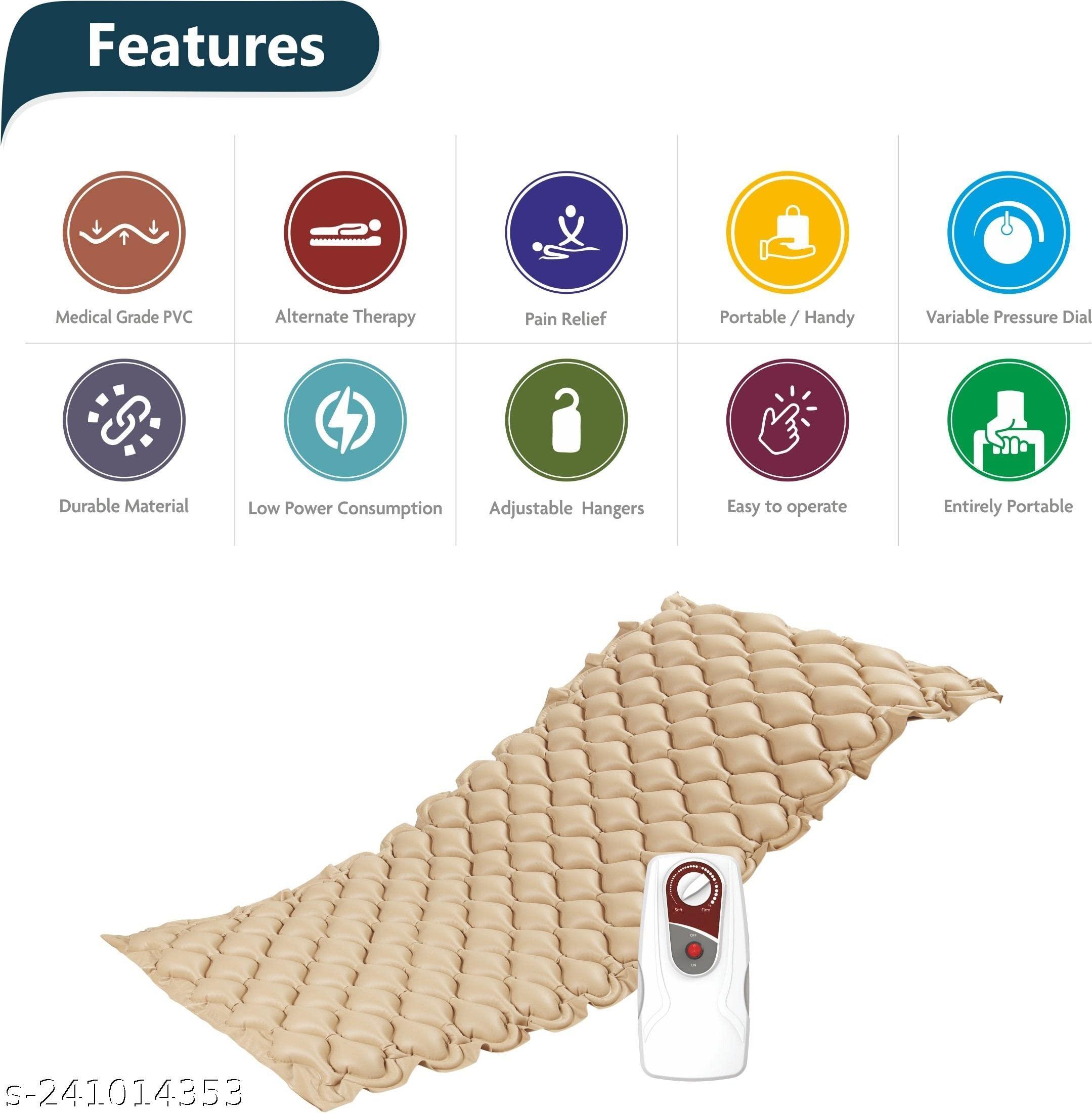 Generic VSA Air Mattress for Patients Bed Sore Relief - Inflatable Air Bed with Pump for Single Bed - Anti Bedsore Mattress Pad - Medical Bed for Home Use - Alpha Bed for Patients - Comfortable Support