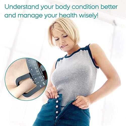 Geek Lab Geek Lab Personal Bodyfat Testing with Skinfold Calipers. Body Fat Calliper to Measure Your Body Fat (Black)