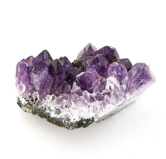 Divinity Crystals Amethyst Cluster Geode Original AAA Grade Brazilian Raw Crystal Stone For Healing and Meditation (228 Grams)