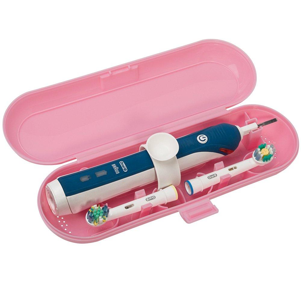 Nincha Plastic Electric Toothbrush Travel Case for Oral-B Pro Series, Pink