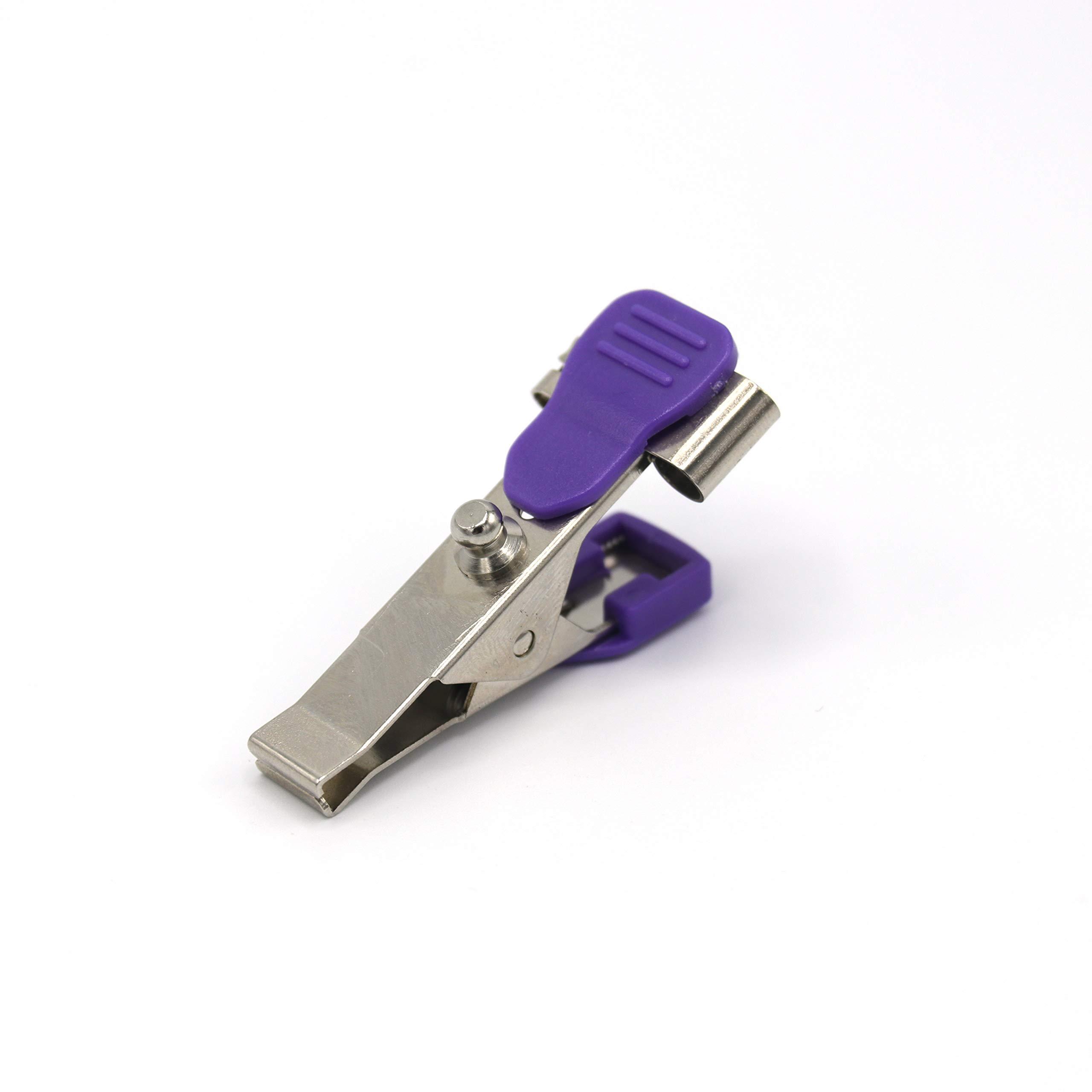 Sino-K EKG Clip,Universal EKG/ECG Veterinary Alligator Electrode Clip, Reusable Limb Clip Clamp Adapters for Electrode Resting Tabs, Snap Pinch Needle Banana Package of 5