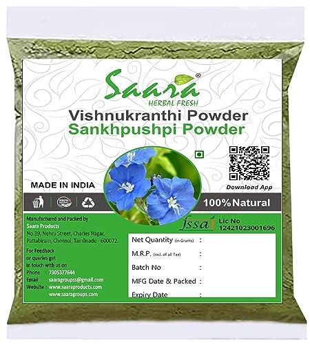 SAARA Saara HERBAL FRESH Vishnukranthi Powder, 300g, Shankhapushpi, Vishnukrantha, Morning Glory, Sankaholi Powder, (pack of 3x 100g)