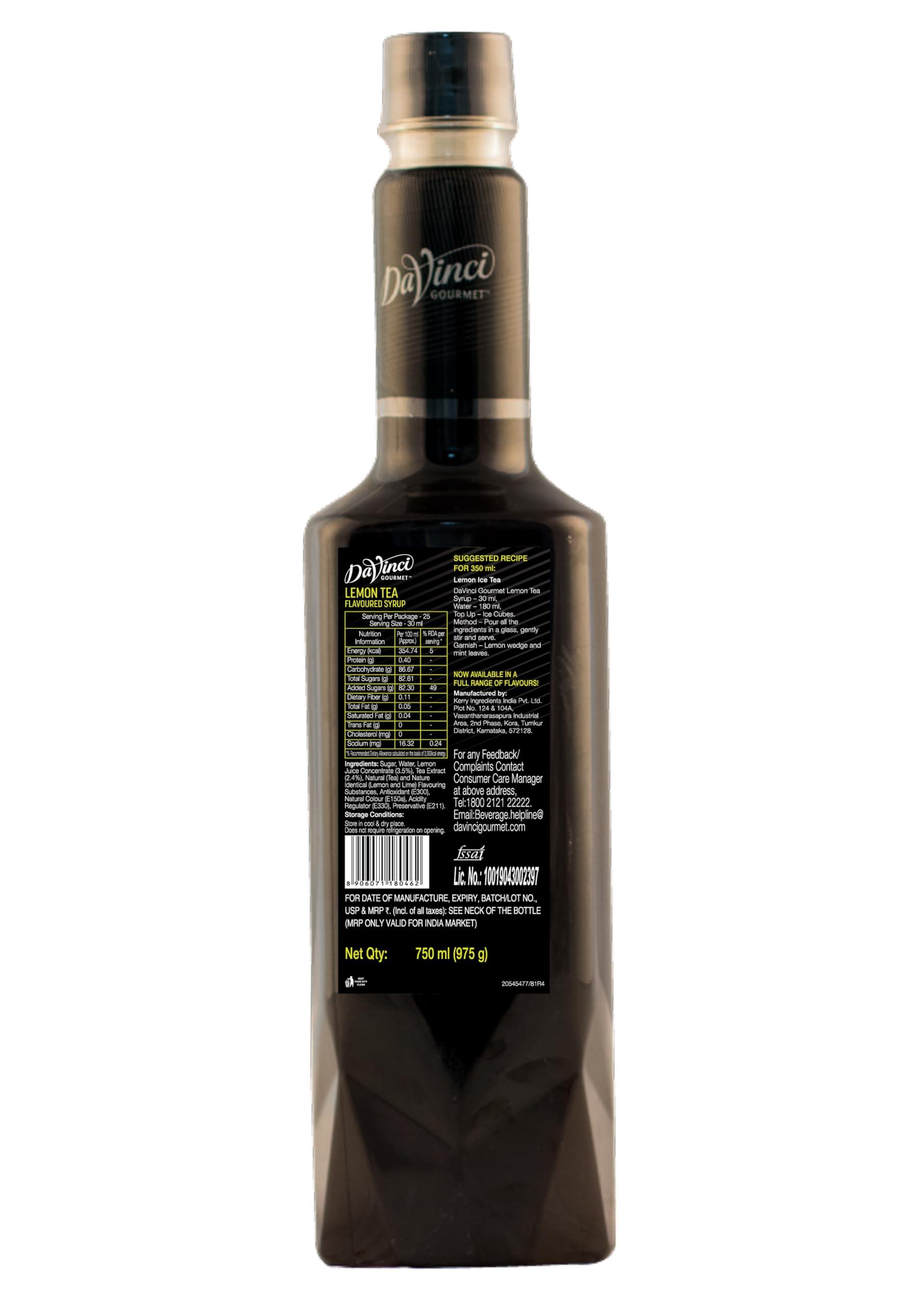 DaVinci Gourmet DaVinci Gourmet Lemon Tea Flavoured Syrup, 750 ml