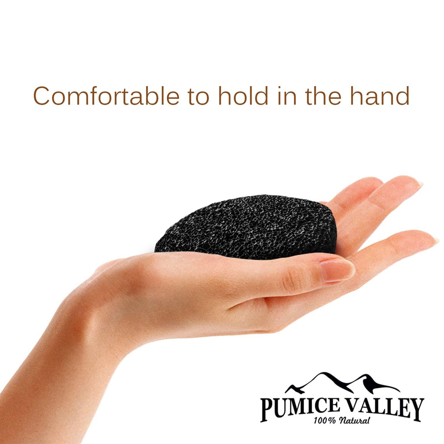 Pumice Valley Black : Pumice Valley - Natural Lava Pumice Stone Black - Callus Remover for Feet Heels and Palm - Pedicure Exfoliation Tool - Remover Toxins - Corn Remover for Foot - Dry Dead Skin Scrub - Health Foot Care