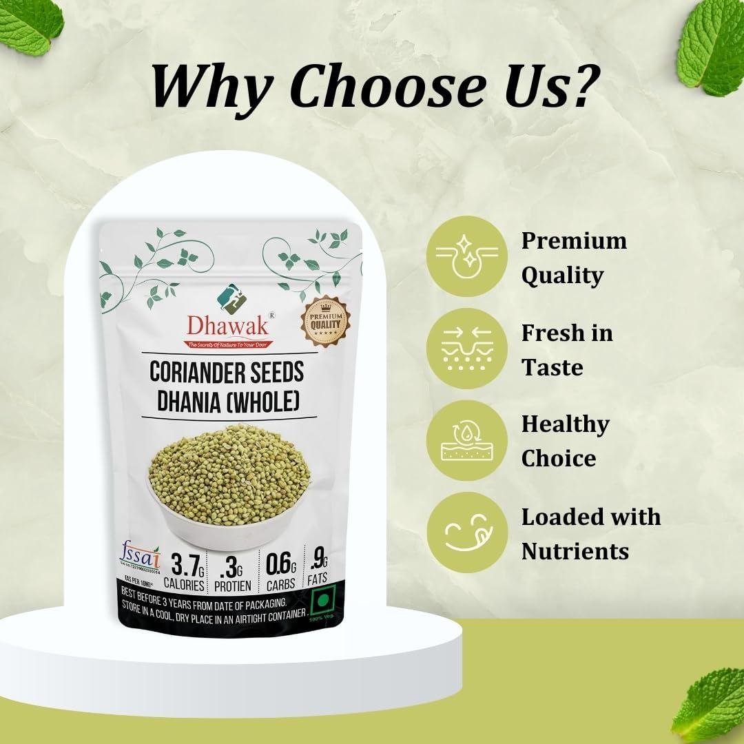 DHAWAK Dhawak Coriander Seeds Whole - 700 GMS. | Dhaniya Seeds | Sabut Dhania | Whole Dhania Seeds | Dhania Whole