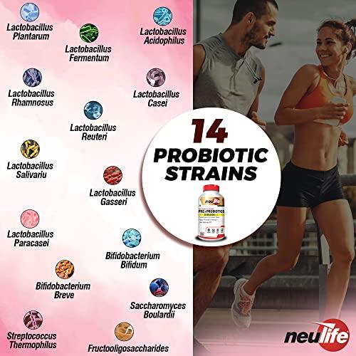 Neulife NEULIFE (Vitrovea) Temperature Stable PROBIOTICS Supplement 30 billion CFU for Men & Women, 14 Strains Live Cultures (120 caps)