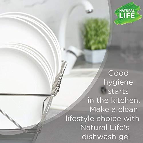 NATURAL LIFE NATURAL LIFE Ultra Dish Washing Liquid Gel with Natural Ingredients, Grapefruit Grove Fragnance, Non Toxic and Baby Safe, Eco Friendly, Pet Safe - 500 ml (Pack of 2)