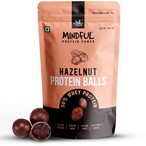 EAT Anytime EAT Anytime Mindful Hazelnut Protein Energy Balls, 30% Whey Protein Snack, Pack of 3-300g (10 Protein Balls x 10g)