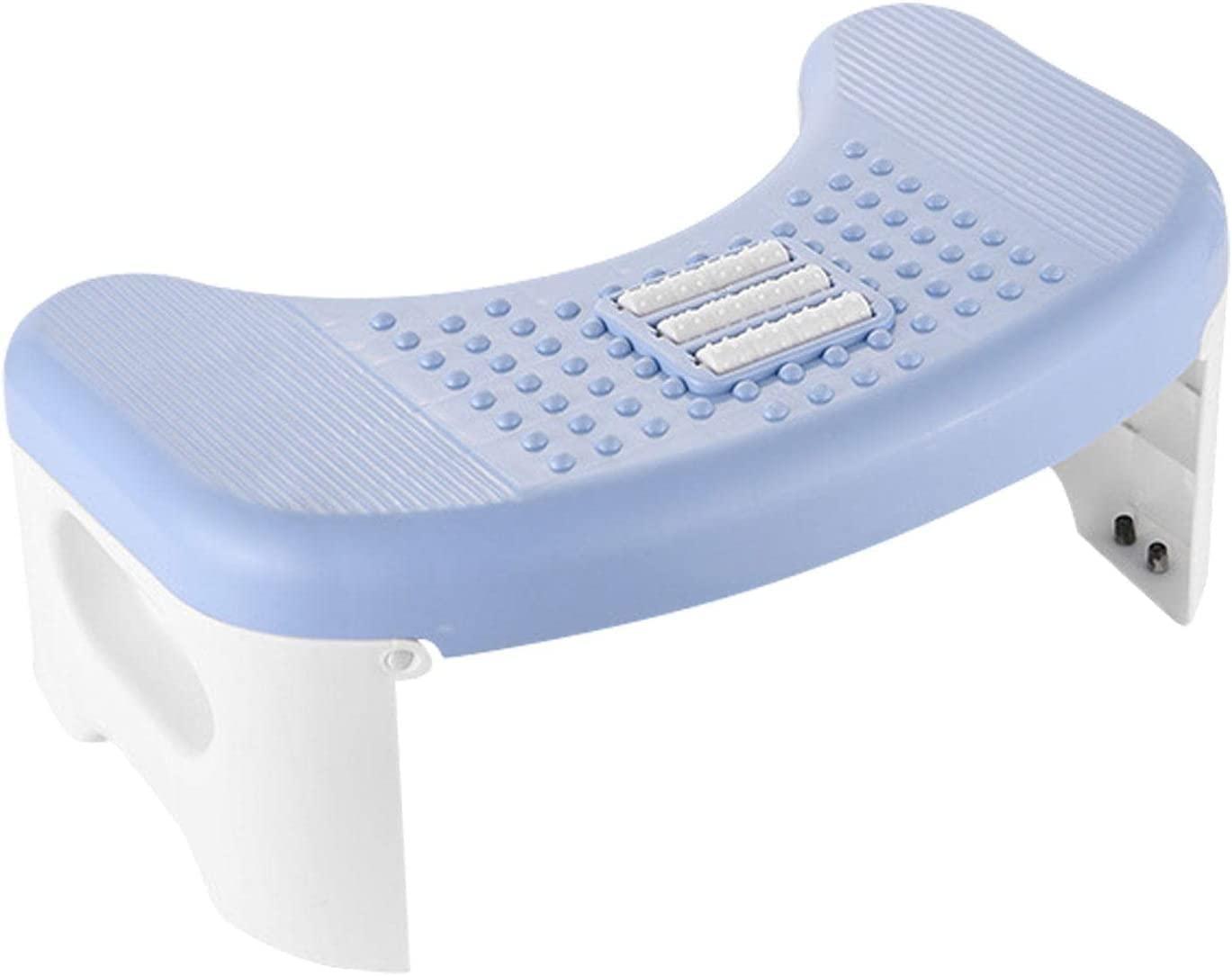 Dratal Dratal Perfect Posture Plastic Squat Potty Step Stool for Western Toilet Scientific Angle, Anti-Slip, Anti-Constipation with Special Acupressure Massager Stool