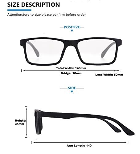 ANEMONE ANEMONE Bluecut Blue Light filter Computer Glasses For Eye Protection From Laptop Mobile Computer Screen Unisex Anti Glare Spectacles UV Protection Specs (Black)