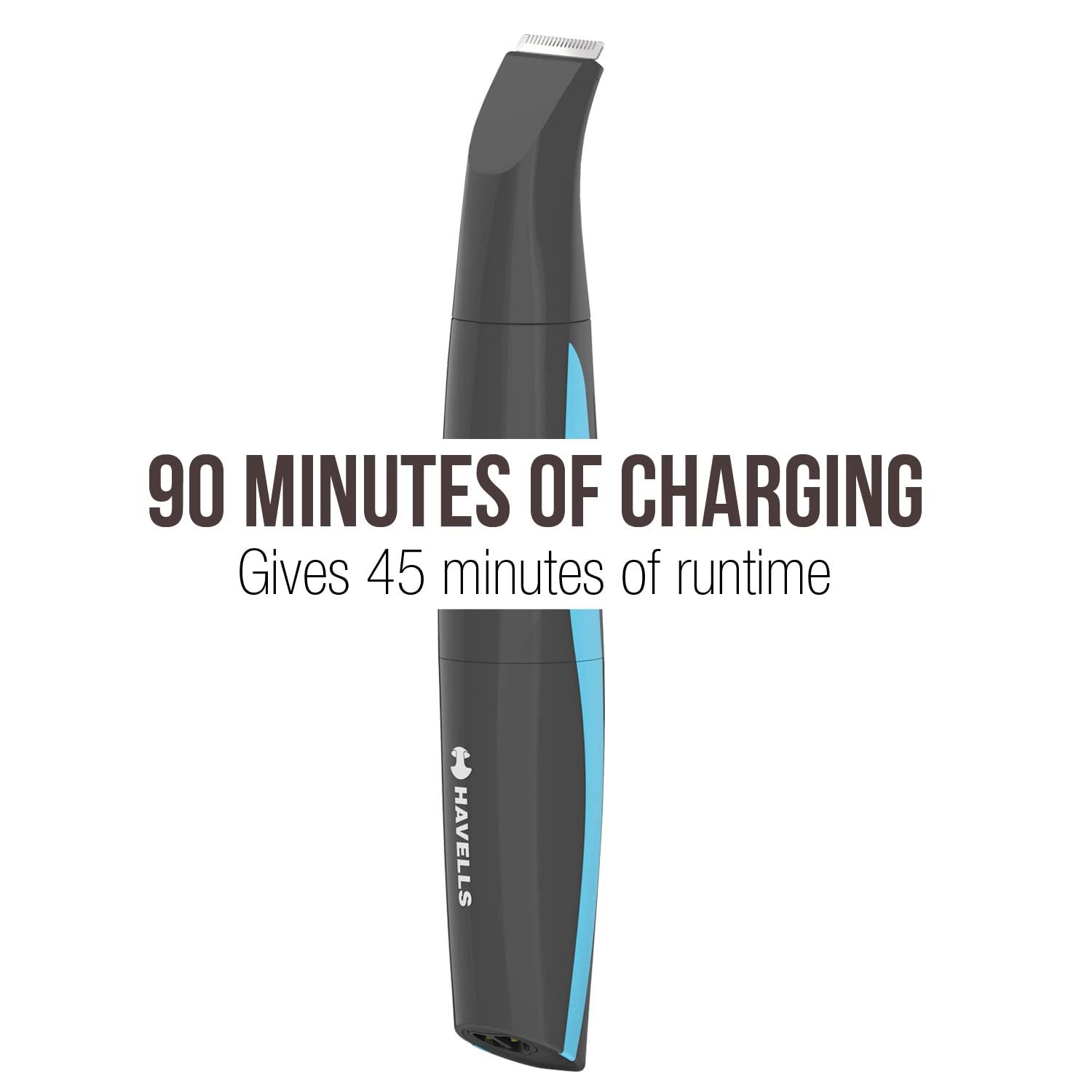 Havells Havells Multi Grooming Kit Gs6532, 5-In-1 With Protective Combs, Rechargeable - All-In-One Trimmer Comes Wth Pouch, Corded Electric (Grey) - Men