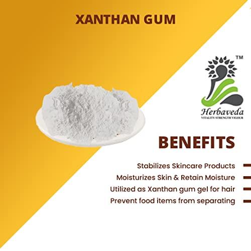 LEANBEING Herbaveda- Xanthan gum Powder 100g |For Baking & Cosmetics Gluten free | Vegan Thickening agent | Keto friendly